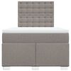 vidaXL Sommier &agrave; lattes de lit avec matelas Taupe 120x200 cm Tissu