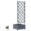 vidaXL Cache-pot de jardin Gris Clair 40 x 40 x 126 cm Acier