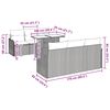 vidaXL Ensemble de canap&eacute; de jardin 7 pcs Beige 100 x 55 x 73 cm