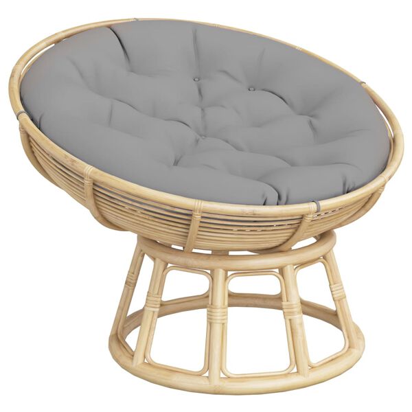 vidaXL Coussin rond gris &Oslash; 100 x11 cm tissu oxford