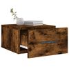 vidaXL Tables de chevet murales 2 pcs ch&ecirc;ne fum&eacute; 35x35x20 cm