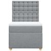 vidaXL Sommier &agrave; lattes de lit avec matelas Gris clair 100x200cm Tissu