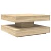 vidaXL Table basse rotative &agrave; 360 degr&eacute;s ch&ecirc;ne sonoma 70x70x34,5 cm