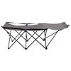 vidaXL Chaise longue pliable gris Acier