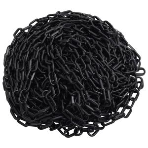 vidaXL Cha&icirc;ne d'avertissement Noir 30 m &Oslash;4 mm Plastique