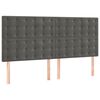 vidaXL Cadre de lit sans matelas gris fonc&eacute; 140x200 cm velours