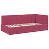 vidaXL Cadre de lit d'angle Bordeaux 100 cm x 200 cm Velours