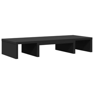 vidaXL Support de moniteur r&eacute;glable noir bois d'ing&eacute;nierie