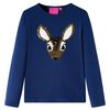 vidaXL T-shirt enfants &agrave; manches longues bleu marine 104