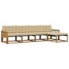vidaXL Ensemble de canap&eacute;s d'ext&eacute;rieur 5 pc Naturel et Beige