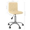 vidaXL Chaises &agrave; manger pivotantes lot de 4 Cr&egrave;me Velours