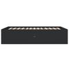 vidaXL Cadre de lit sans matelas noir 140x190 cm