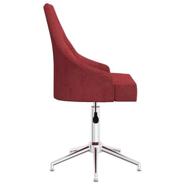 vidaXL Chaises pivotantes &agrave; manger lot de 4 Rouge bordeaux Tissu