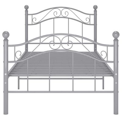 vidaXL Cadre de lit sans matelas gris métal 90x200 cm