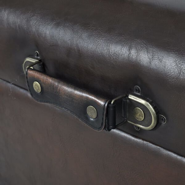 vidaXL Ensemble de bancs de rangement 3 pcs Marron