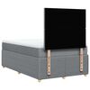 vidaXL Sommier &agrave; lattes de lit avec matelas Gris clair 120x200cm Tissu