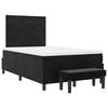 vidaXL Lit &agrave; ressorts avec matelas Noir 120 x 190 cm Velours