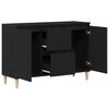 vidaXL Buffet avec tiroir Noir 102 x 35 x 60 cm Bois d'ing&eacute;nierie