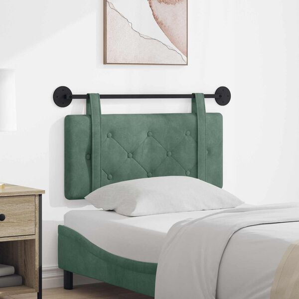 vidaXL T&ecirc;te de lit suspendue Vert Mer 90 x 55 x 5 cm Velours