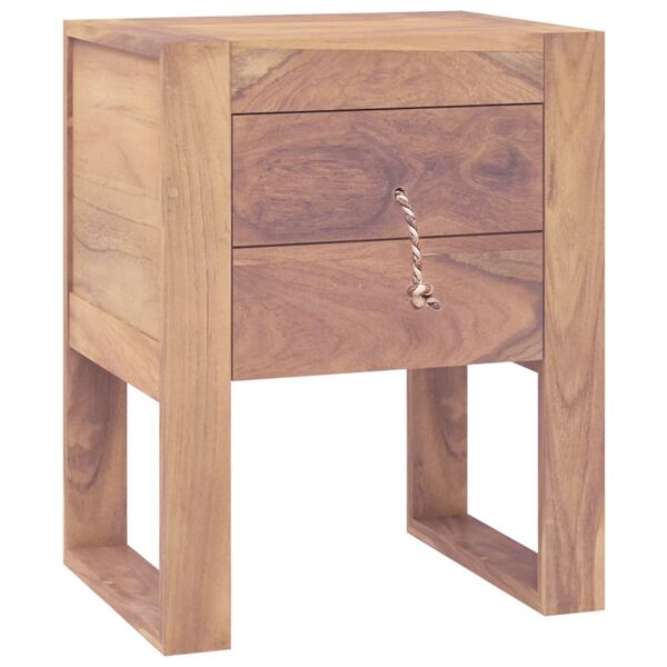 vidaXL Table de chevet 40x30x50 cm bois de teck massif