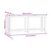 vidaXL Banc de travail Gris 180x50x80 cm Bois de pin massif