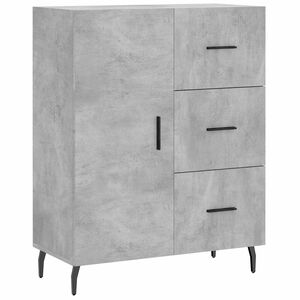 vidaXL Buffet gris b&eacute;ton 69,5x34x90 cm bois d'ing&eacute;nierie