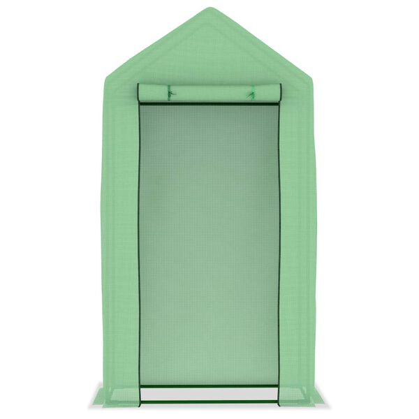 vidaXL Serre avec cadre en acier 0,5 m² 1x0,5x1,9 m