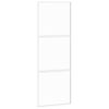 vidaXL Porte coulissante blanc 76x205 cm verre trempé aluminium