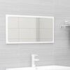 vidaXL Ensemble de meubles de salle de bain Blanc brillant Agglom&eacute;r&eacute;