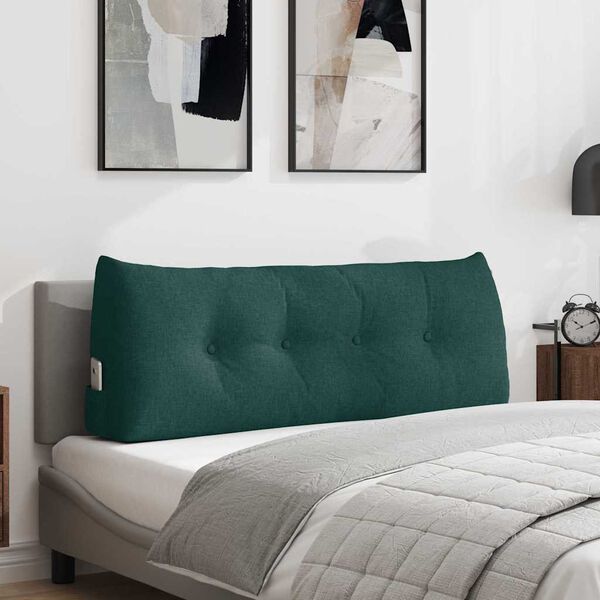 vidaXL Coussin de Dos Vert fonc&eacute; 120 x 24 x 50 cm tissu