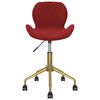 vidaXL Chaise pivotante de bureau Rouge bordeaux Velours
