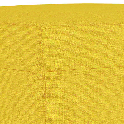 vidaXL Ensemble de canapés 3 pcs avec coussins jaune clair tissu