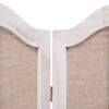 vidaXL Cloison de s&eacute;paration 4 panneaux Blanc 140x165 cm Tissu