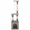 vidaXL Arbre &agrave; chat avec griffoirs en sisal 109 cm Gris