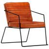 vidaXL Fauteuil Brun roux Cuir v&eacute;ritable