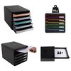 Exacompta Set de tiroirs de bureau Plus Big-Box Ecoblack et 5 tiroirs