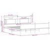 vidaXL Cadre de lit en m&eacute;tal sans matelas ch&ecirc;ne marron 183x213 cm