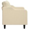 vidaXL Canap&eacute; &agrave; 2 places Cr&egrave;me 120 cm Tissu