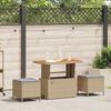 vidaXL Ensemble de salle &agrave; manger pour jardin Beige polyrotin