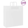 vidaXL Sacs en papier 250 pcs avec poign&eacute;es blanc 45x17x48 cm
