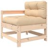 vidaXL Salon de jardin 5 pcs avec coussins bois massif