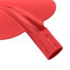 vidaXL T&ecirc;te de pelle Rouge 32 x 24,5 cm Acier enduit de poudre