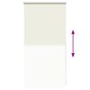 vidaXL Store enrouleur occultant 44,4 x 100 cm, largeur du tissu 40 cm, blanc cass&eacute;