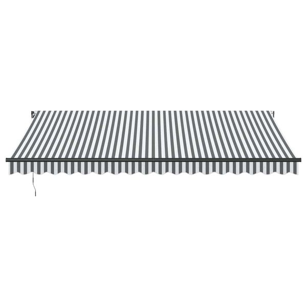 vidaXL Auvent manuel r&eacute;tractable anthracite et blanc 450x300 cm