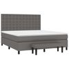 vidaXL Sommier &agrave; lattes de lit avec matelas Gris 180x200 cm Similicuir