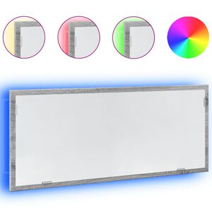 vidaXL Miroir de salle de bain &agrave; LED sonoma gris bois d'ing&eacute;nierie