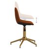 vidaXL Chaises &agrave; manger pivotantes lot de 4 Marron Velours