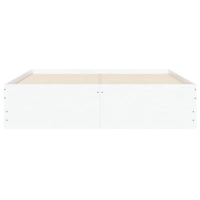 vidaXL Cadre de lit avec tiroirs sans matelas blanc 120x200 cm