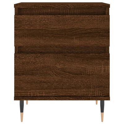 vidaXL Table de chevet chêne marron 40x35x50 cm bois d’ingénierie