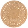 vidaXL Tapis Design tress&eacute; Jute 240 cm Rond